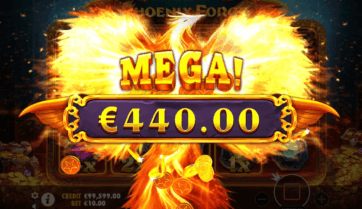 Phoenix Forge 게임기에서 메가 승리